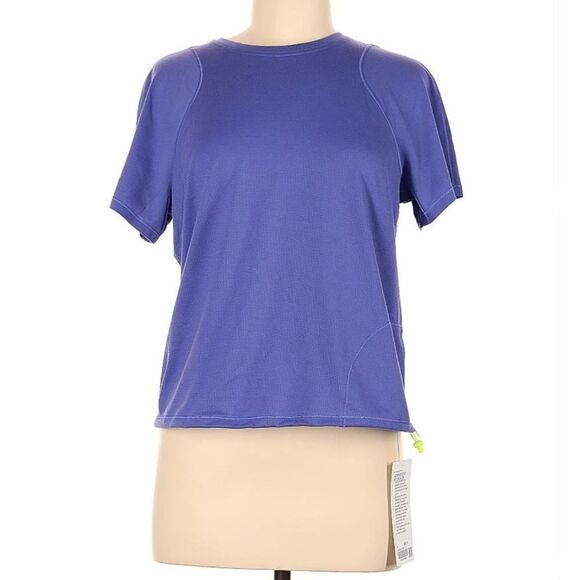 NEW Lululemon Athletica Lightweight Cinch Hem Hiking Purple Short Sleeve Tee Sz8 - Picture 5 of 12